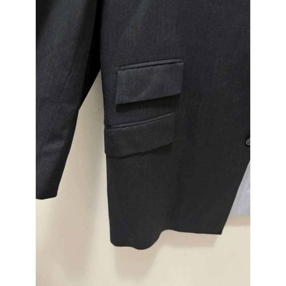 Steve Harvey Collection Black Wool Blazer –‎ Size 46R – Extra Fine Merino Wool